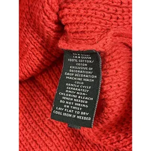 Lauren Ralph Lauren LRL Orange Waffle Knit Hooded Sweater XL Kangaroo Pocket thumbnail 9