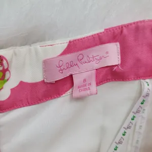 Lilly Pulitzer Blair Silk Dress strapless Ruffle hem‎ in Hot Pink size 6 Small thumbnail 3