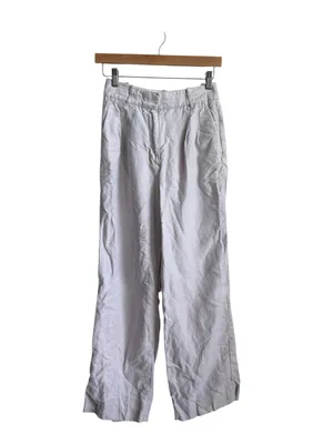 Aritzia Wilfred The Effortless Pant London Grey Linen Lyocell Wide Leg Size 4 thumbnail 2