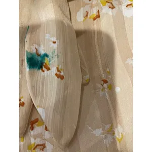 Wayf Dress Women Large Cream‎ Off The Shoulder Long Sleeve Floral Flowy Tunic thumbnail 11
