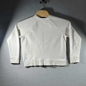 942 | Athleta Do‎ With Less Embossed Graphic Raglan Sweatshirt White Women M thumbnail 2