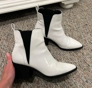 White crocodile booties thumbnail 1