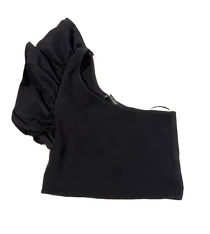 ZARA Crop Top Black thumbnail 1