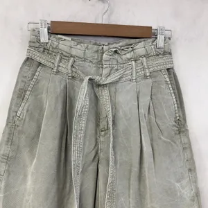 AEO Wide Leg Crop Pants Women Size 0 Indie Boho Earthy Utility Coastal Urban‎ thumbnail 2