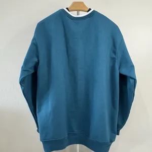 Vintage Teal Blue Double Collared Pullover Sweatshirt Winter Tree‎ Design thumbnail 3