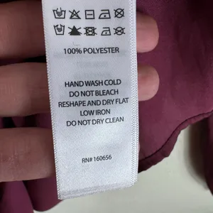 Sincerely Jules Burgundy Satin Button Up‎ Blouse Large thumbnail 5