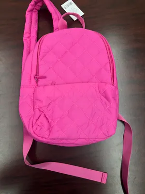 NWT Pink Quilted Puffer Mini Backpack thumbnail 1