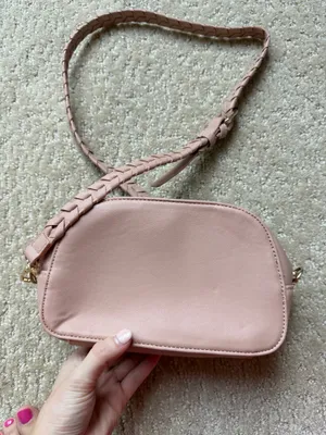 Pink Lily Pale Blush Braided Strap Crossbody  thumbnail 2