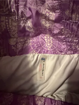 Free People Lavender Paisley High-Waist Smocked Shorts thumbnail 3