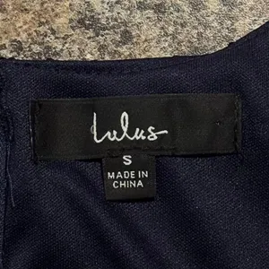 Lulus Dress Faux Wrap Sequin Hoco Party Cocktail Glam Going Out Mini Navy Small thumbnail 3