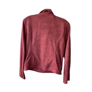 Promesa size M faux suede snap Front burgundy jackets thumbnail 2