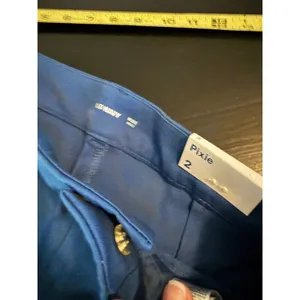 Old Navy Pixie Ankle Pants Blue Mid-Rise Slim Trousers 379641-11-1 Size 2 thumbnail 7