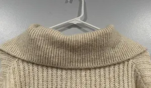 A New Day Cream Quarter Zip Pullover Sweater Medium M thumbnail 4