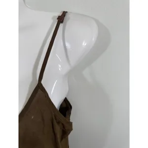 Free People Olive Green Eyelet Lace Up Tiered Mini Dress Size 6 Boho Cottagecore thumbnail 10