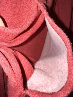 Nike Women's Red Heathered Funnel Neck Hoodie thumbnail 3