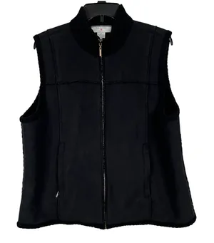 VTG - Real Clothes Saks Fifth Ave Women's Vest Black Full Zip - Sz. 1x thumbnail 1