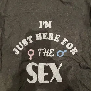 I’m‎ Just Here For The SEX funny Gender Reveal Medium Black Tank Top thumbnail 2