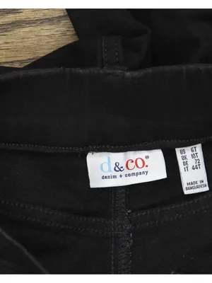 Denim & Co. Cozy Touch Relaxed Straight Jeans A671600 Black 6 Tall thumbnail 3