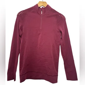 Lululemon Reveal 1/2 Zip Mindful Motion Deep Ruby thumbnail 4