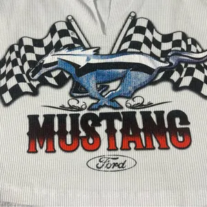 Forever 21 Mustang White Tank Crop Top; Small thumbnail 5