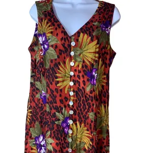 Vintage Scarlett sleeveless button front maxi dress‎ thumbnail 2