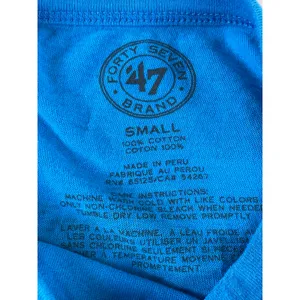 47 Brand Womens Carolina Panthers Blue Cotton Tee Shirt Size S thumbnail 4