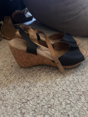 Black Bass Wedge Sandals Size 7.5 thumbnail 3