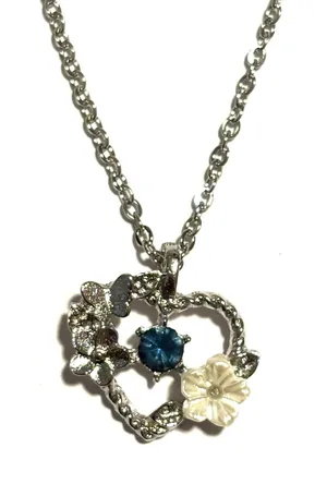 Heart charm Necklace Silver thumbnail 1
