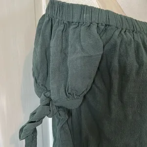 Lulu's Al Fresco Evenings Forest Green Off-the-Shoulder Dress Size M thumbnail 5