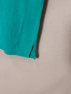 J Crew V Neck Cap Sleeve Tee T Shirt Size XS Green thumbnail 3