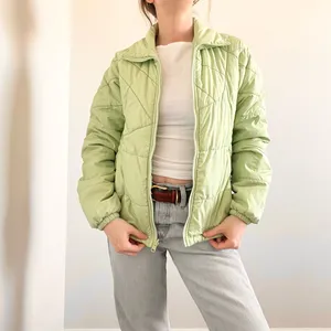 Vintage Columbia Light Green Quilted Puffer Jacket thumbnail 2
