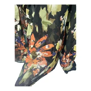 CAbi Floral Ruffle Tie Front Sheer Blouse // Size Small thumbnail 10