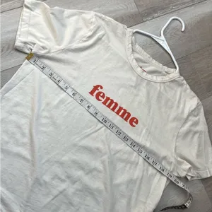 Cotton Femme Tshirt ese o ese graphic print womens Cream (large) casual thumbnail 3