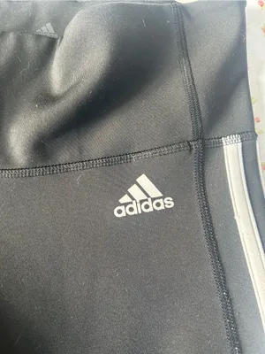 ADIDAS Black Leggings with White Side Stripes thumbnail 2