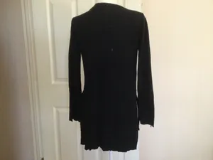 Free People Black Long Sleeve Crisscross Tunic Sweater—Xsm thumbnail 5
