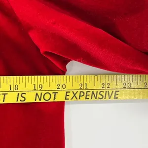 Vintage Red Velour Nightgown‎ Women Medium Quilted Ruffle Zip Long Sleeve Appel thumbnail 7