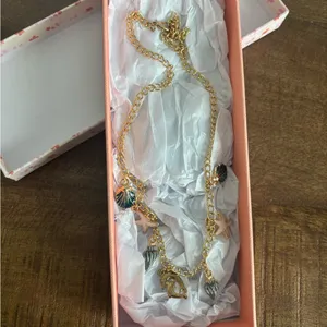 Gold Beachy Charm Necklace thumbnail 4