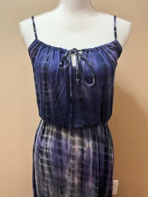 Purple and White Tie Dye Maxi Dress Size Medium thumbnail 4