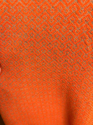 ZARA Orange Jacquard Dress thumbnail 10