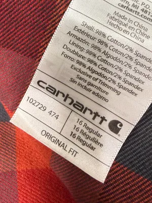 Carhartt 102729 Women's Blaine Flannel Lined Loose Fit Jean Workwear Fall 16 Reg thumbnail 4