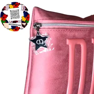 DIOR Logo Embossed Pink Sueded Top Zipper Clutch NWOT thumbnail 4