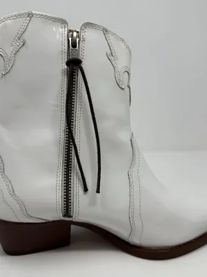 Free People New Frontier Western Cowboy Boot Womens 6.5 White Patent Leather NWT thumbnail 11