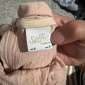 Selfie Leslie STRAPLESS WIDE LEG‎ JUMPSUIT NUDE PINK Small thumbnail 9