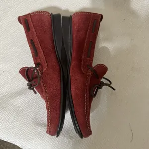 Cole Haan Red suede shoes Flats Loafers womens sz 5.5 M Comfort Slip On thumbnail 4