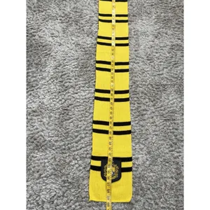 Harry Potter Wizarding World Hufflepuff Knit Scarf Black Yellow Unisex thumbnail 7