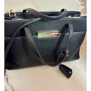 Kate Spade New York Black Saffiano Leather Satchel Crossbody Bag Gold Hardware thumbnail 9