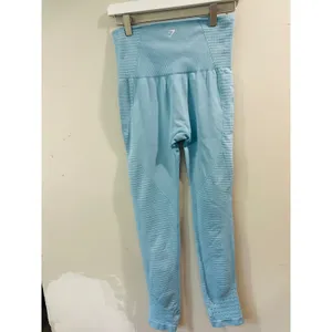 Gymshark Energy+ Seamless Leggings High Waisted Blue Eyelet Tights Womens thumbnail 2