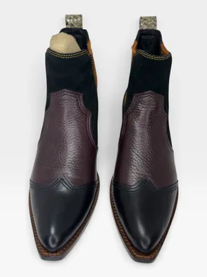 Coach 1941 Bandit Chelsea Boots Black Oxblood Leather Size 5 NIB NWT thumbnail 5