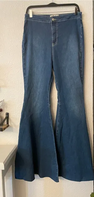 We The Free Blue Flare Wide Leg Jeans Size 31 thumbnail 1