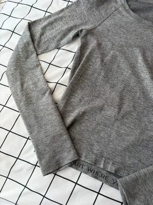 Lululemon Grey Long Sleeve Swiftly Tech Size 4, Race Length. thumbnail 4